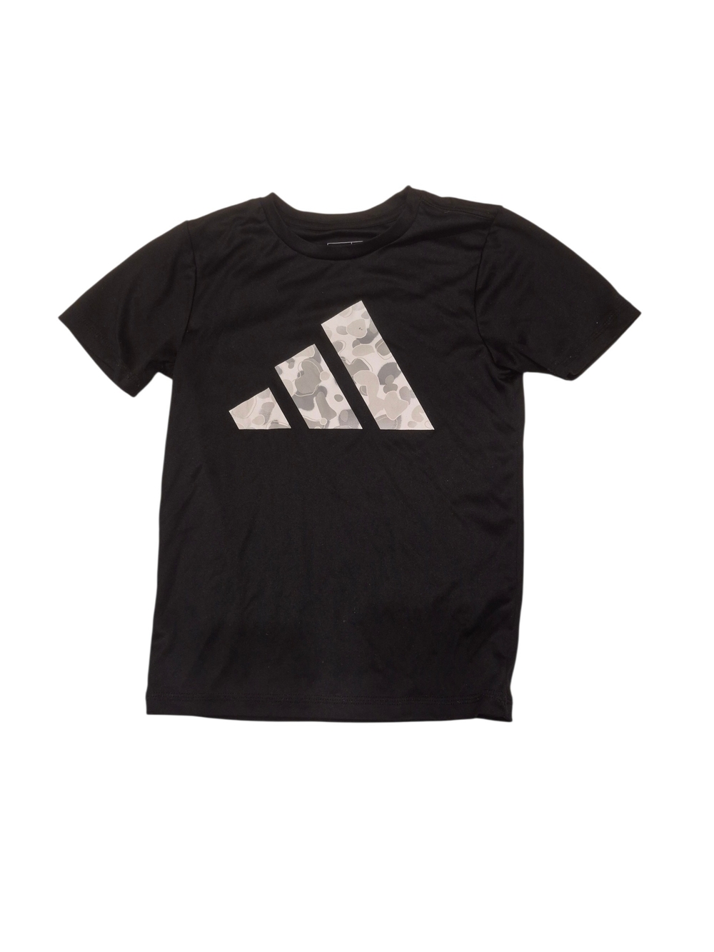 adidas Black Tee with Gray Camo Logo
